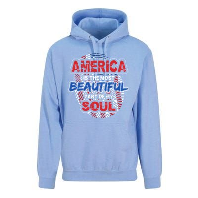 America Is The Most Beautiful Part Of My Soul Gift Gift Unisex Surf Hoodie