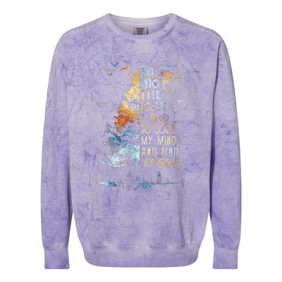 And Into The For.est I Go To Lose My Mind And Find My Soul Colorblast Crewneck Sweatshirt