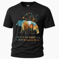 And Into The Forest I Go To Lose My Mind Camping Bear Gift Cooling Performance Crew T-Shirt
