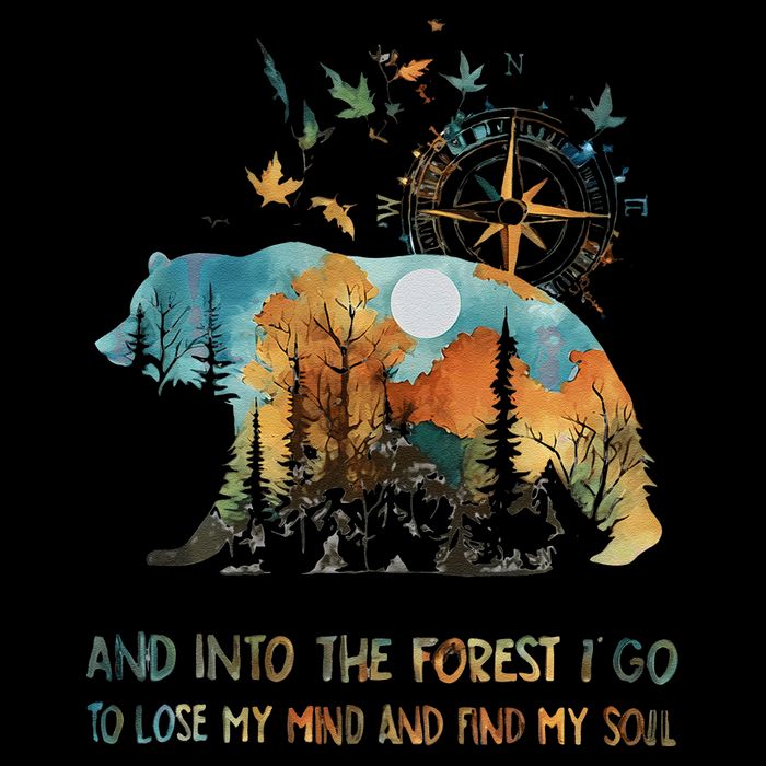 And Into The Forest I Go To Lose My Mind Camping Bear Gift Cooling Performance Crew T-Shirt