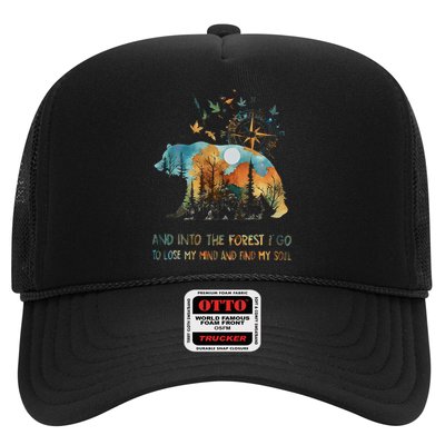 And Into The Forest I Go To Lose My Mind Camping Bear Gift Trucker Hat