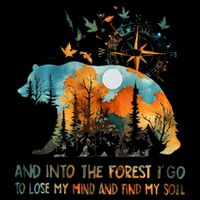 And Into The Forest I Go To Lose My Mind Camping Bear Mousepad