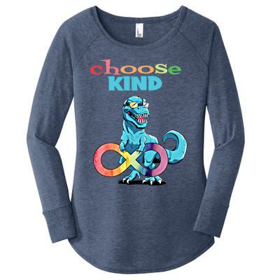 Autism Infinity Trex Choose Kind Gift Women's Perfect Tri Tunic Long Sleeve Shirt