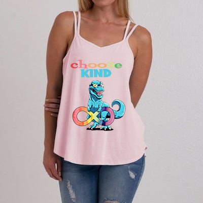 Autism Infinity Trex Choose Kind Gift Women's Strappy Tank