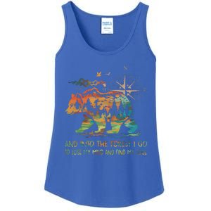 And Into The Forest I Go To Lose My Mind Camping Bear Ladies Essential Tank