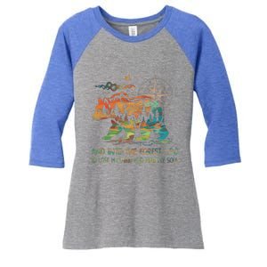 And Into The Forest I Go To Lose My Mind Camping Bear Women's Tri-Blend 3/4-Sleeve Raglan Shirt