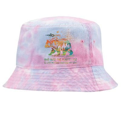 And Into The Forest I Go To Lose My Mind Camping Bear Tie-Dyed Bucket Hat