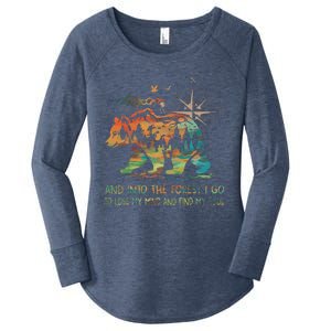 And Into The Forest I Go To Lose My Mind Camping Bear Women's Perfect Tri Tunic Long Sleeve Shirt