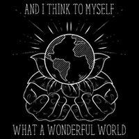And I Think To Myself What A Wonderful World Earth Day Full-Length Apron With Pockets