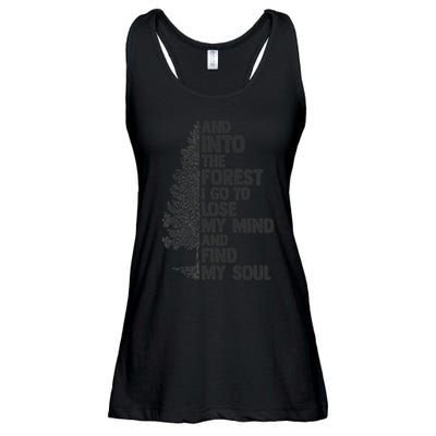 And into the forest I go to lose my mind and find my soul Ladies Essential Flowy Tank