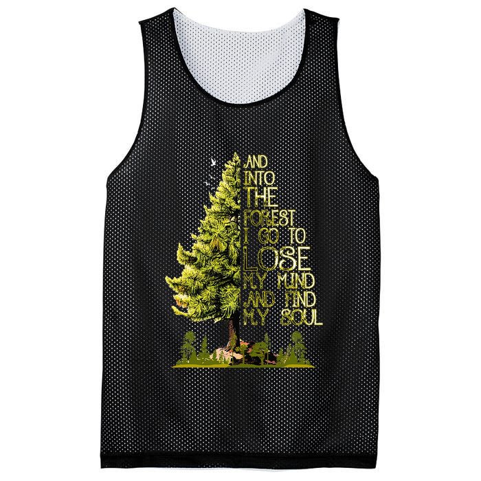 And Into The Forest I Go To Lose My Mind And Find My Soul Mesh Reversible Basketball Jersey Tank