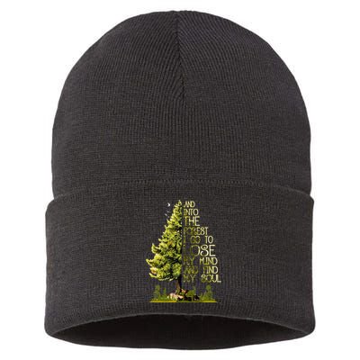 And Into The Forest I Go To Lose My Mind And Find My Soul Sustainable Knit Beanie