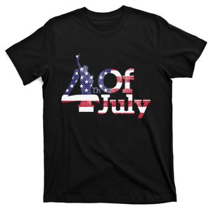 American Independence USA Flag 4th Of July statue of Liberty T-Shirt