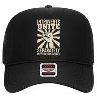 Antisocial Introverts Unite Separately In Your Own Homes Premium High Crown Mesh Back Trucker Hat