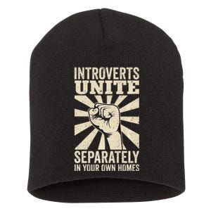 Antisocial Introverts Unite Separately In Your Own Homes Premium Short Acrylic Beanie