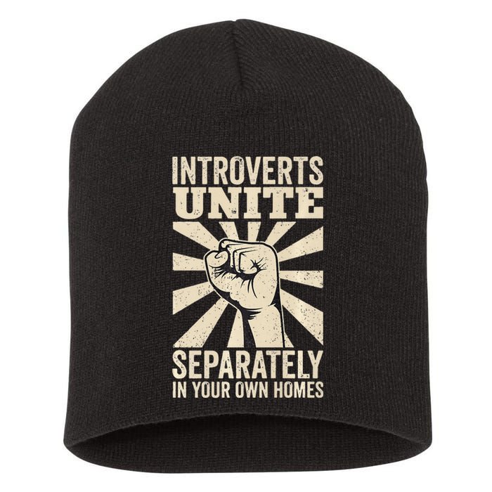 Antisocial Introverts Unite Separately In Your Own Homes Premium Short Acrylic Beanie