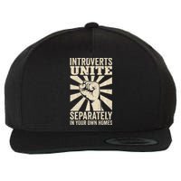 Antisocial Introverts Unite Separately In Your Own Homes Premium Wool Snapback Cap