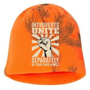 Antisocial Introverts Unite Separately In Your Own Homes Premium Kati - Camo Knit Beanie