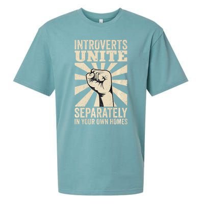 Antisocial Introverts Unite Separately In Your Own Homes Sueded Cloud Jersey T-Shirt