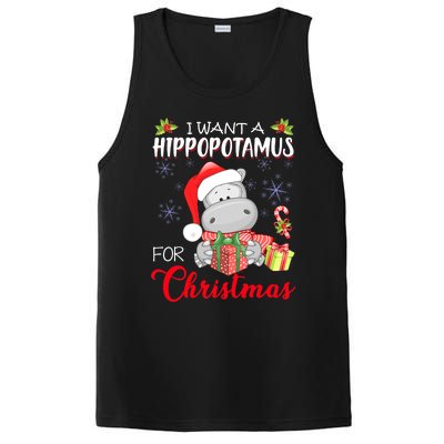 All I Want For Christmas Is Hippopotamus Cute Hippo Xmas PosiCharge Competitor Tank