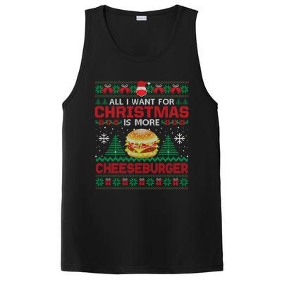 All I Want Is More Cheeseburger Christmas Pajama Party Gift PosiCharge Competitor Tank