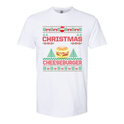 All I Want Is More Cheeseburger Christmas Pajama Party Gift Softstyle CVC T-Shirt