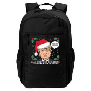 All I Want For Christmas Is Trump Back In Office Funny Daily Commute Backpack