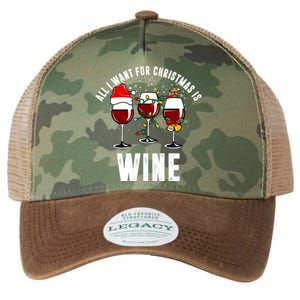 All I Want Christmas Is Wine Legacy Tie Dye Trucker Hat