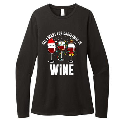 All I Want Christmas Is Wine Womens CVC Long Sleeve Shirt