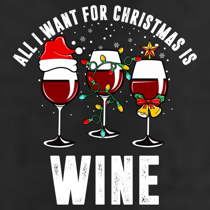 All I Want Christmas Is Wine Golf Towel