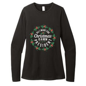 All I Want For Christmas Is A New President Gift Womens CVC Long Sleeve Shirt