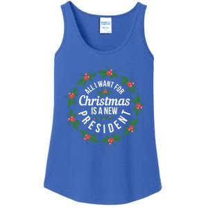 All I Want For Christmas Is A New President Gift Ladies Essential Tank