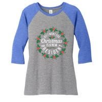 All I Want For Christmas Is A New President Gift Women's Tri-Blend 3/4-Sleeve Raglan Shirt