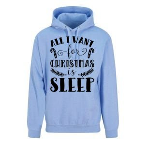 All I Want For Christmas Is Sleep Funny Xmas Present Humor Gift Unisex Surf Hoodie