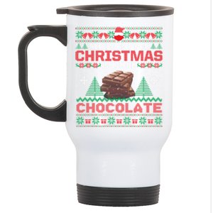 All I Want Is More Chocolate Christmas Pajama Party Great Gift Stainless Steel Travel Mug