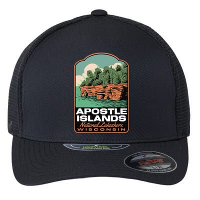 Apostle Islands Wisconsin Flexfit Unipanel Trucker Cap