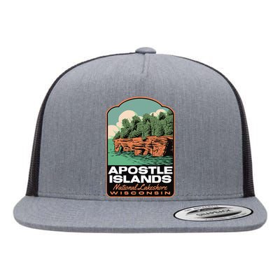 Apostle Islands Wisconsin Flat Bill Trucker Hat