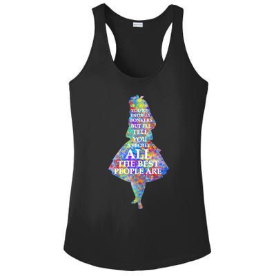 Alice In Wonderland Have I Gone Bonkers Quote Ladies PosiCharge Competitor Racerback Tank