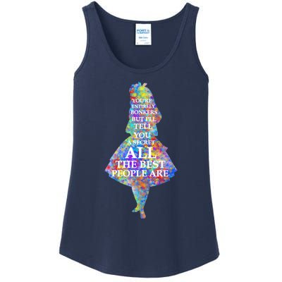 Alice In Wonderland Have I Gone Bonkers Quote Ladies Essential Tank