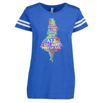 Alice In Wonderland Have I Gone Bonkers Quote Enza Ladies Jersey Football T-Shirt