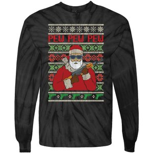 All I Want Is Guns Ugly Christmas Hunting Tie-Dye Long Sleeve Shirt