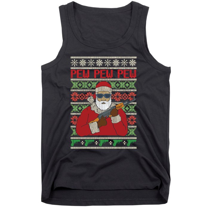 All I Want Is Guns Ugly Christmas Hunting Tank Top