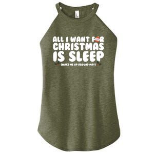 All I Want For Christmas Is Sleep Funny Xmas Cool Gift Women's Perfect Tri Rocker Tank