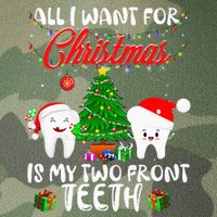 All I want for Christmas is My Two Front Teeth Funny Legacy Tie Dye Trucker Hat