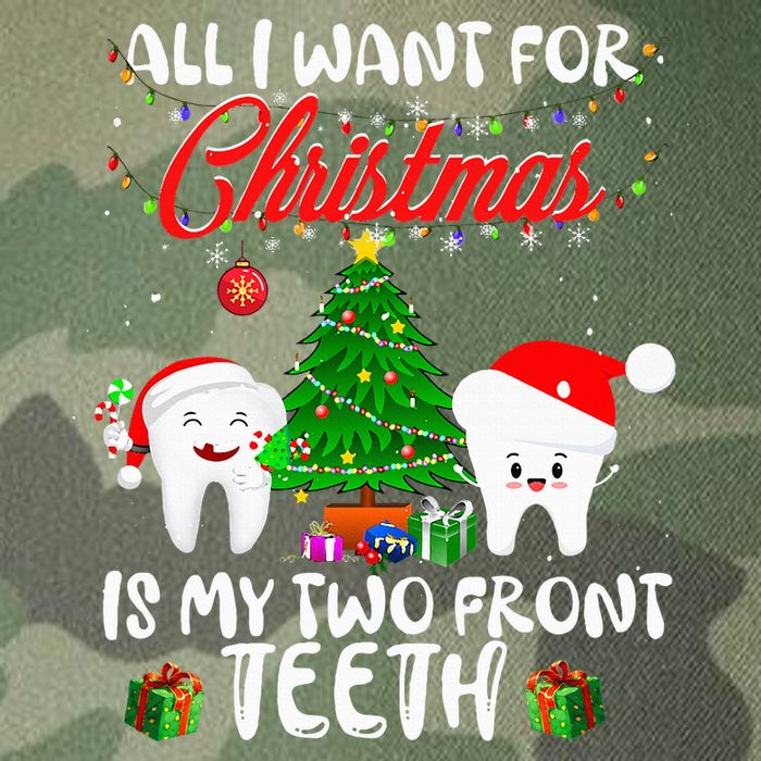 All I want for Christmas is My Two Front Teeth Funny Legacy Tie Dye Trucker Hat