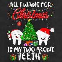 All I want for Christmas is My Two Front Teeth Funny Cool Comfort Performance Bucket Hat