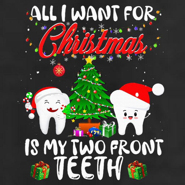 All I want for Christmas is My Two Front Teeth Funny Cool Comfort Performance Bucket Hat