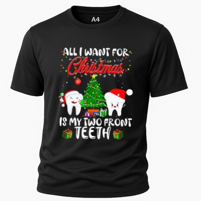 All I want for Christmas is My Two Front Teeth Funny Performance Shirt