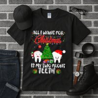 All I want for Christmas is My Two Front Teeth Funny Tall T-Shirt