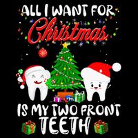 All I want for Christmas is My Two Front Teeth Funny 7-Panel Snapback Hat